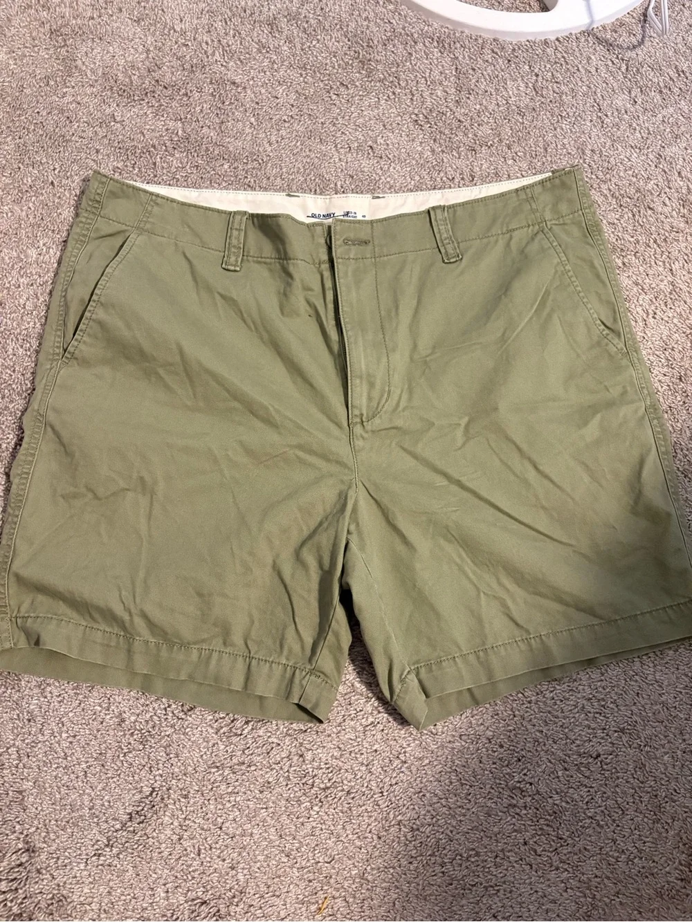 Old Navy Men's Lived-In Chino Shorts- Olive